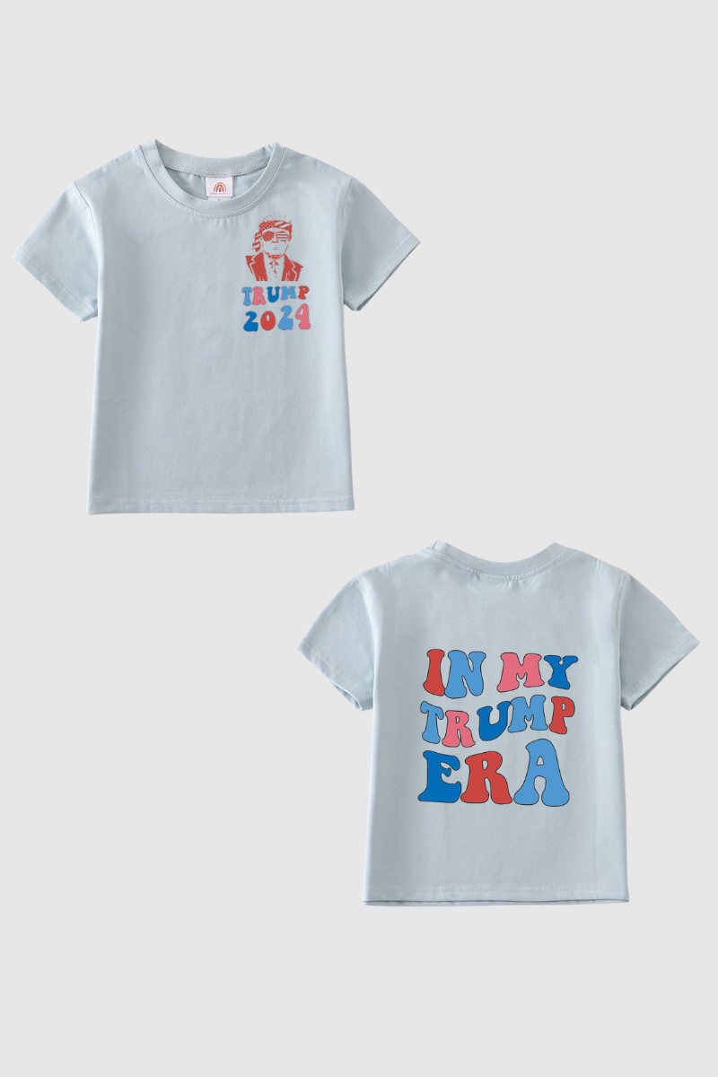 Blue Trump t-shirt Adult Kids and baby bubble