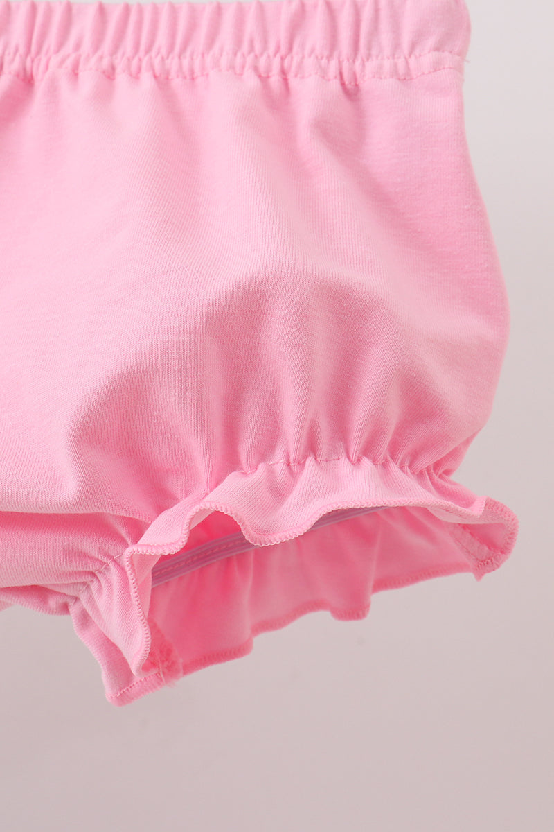 Green christmas tree embroidery bloomer set