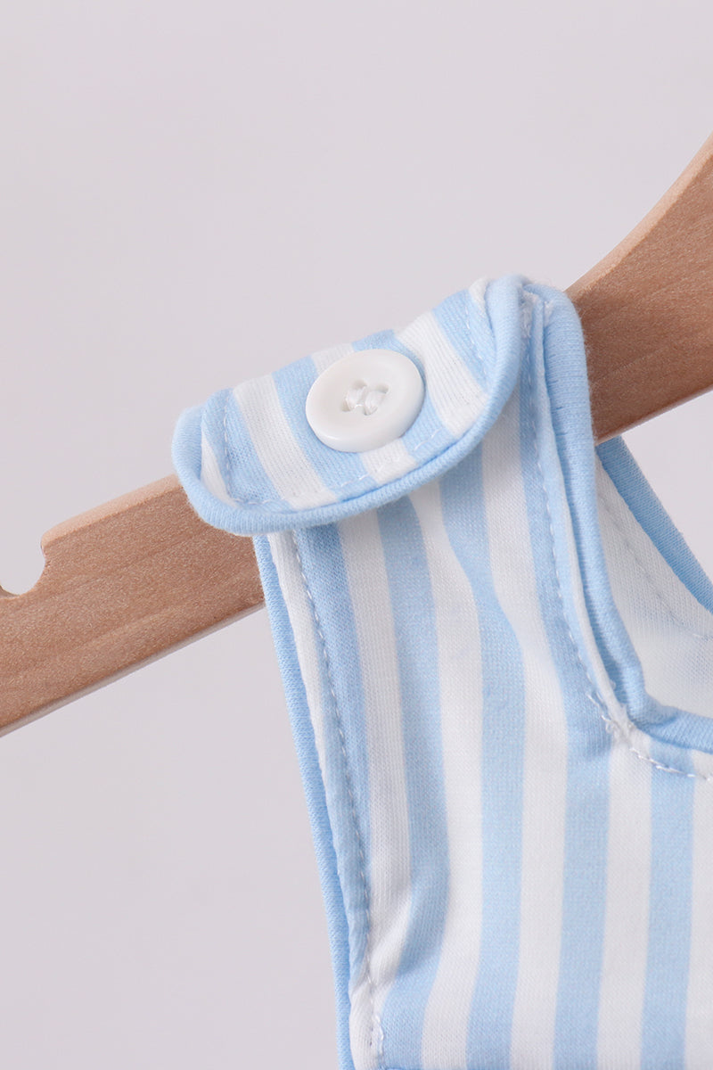 Blue I love MAMA smocked jonjon