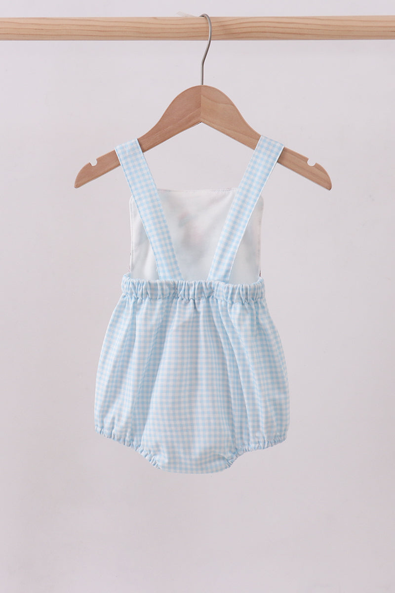 Blue bunny print bubble