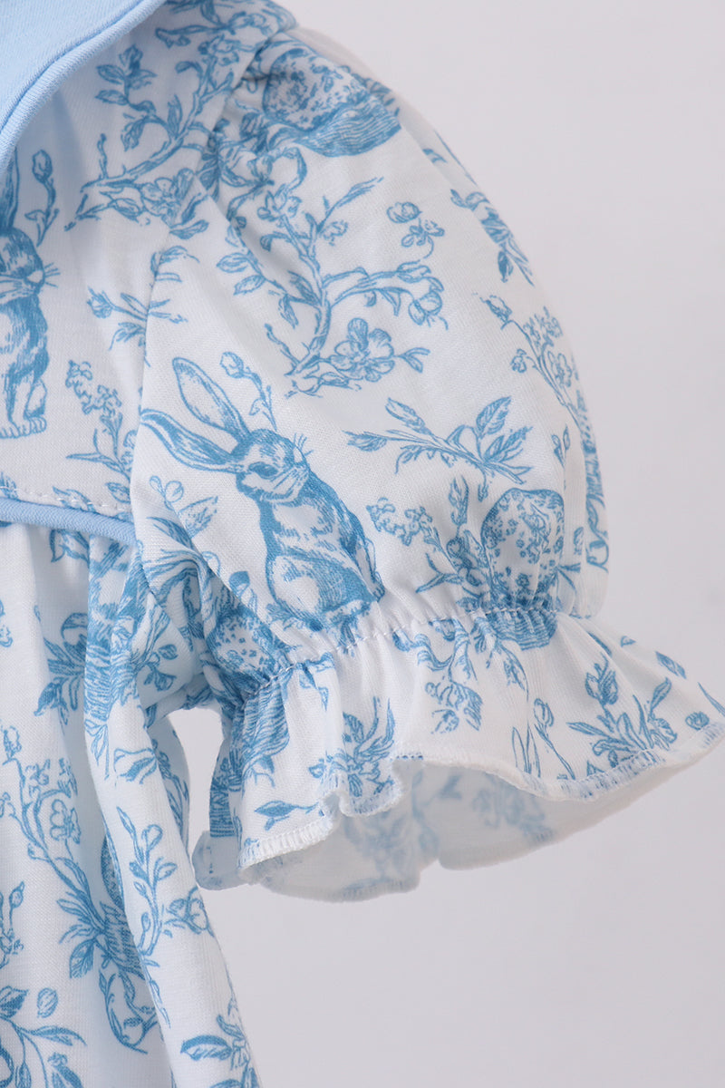 Blue bunny egg bubble