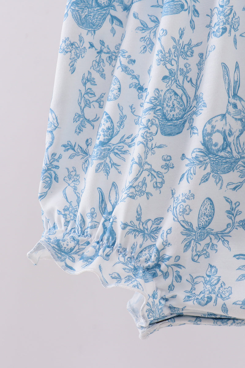 Blue bunny egg bubble