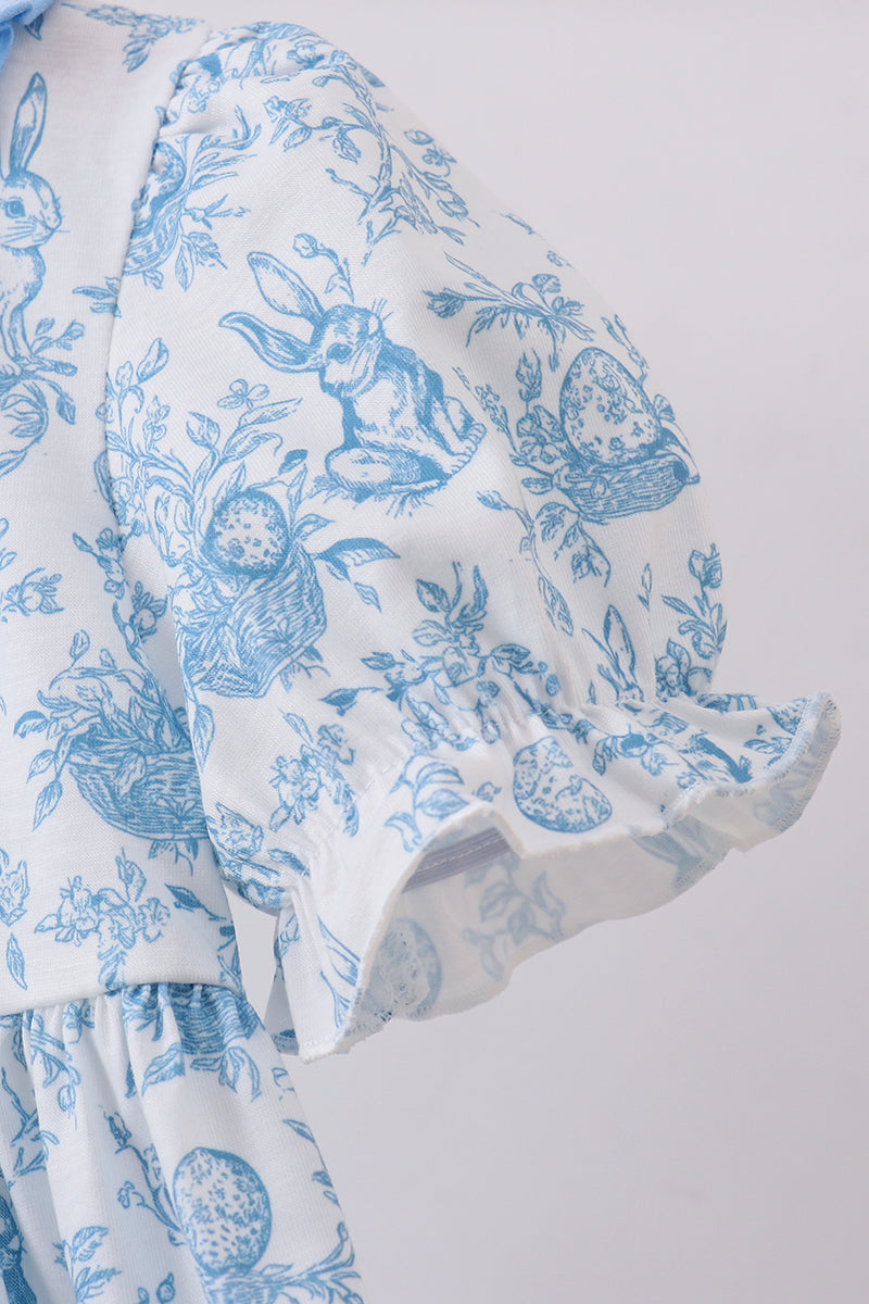 Blue bunny egg ruffle dress