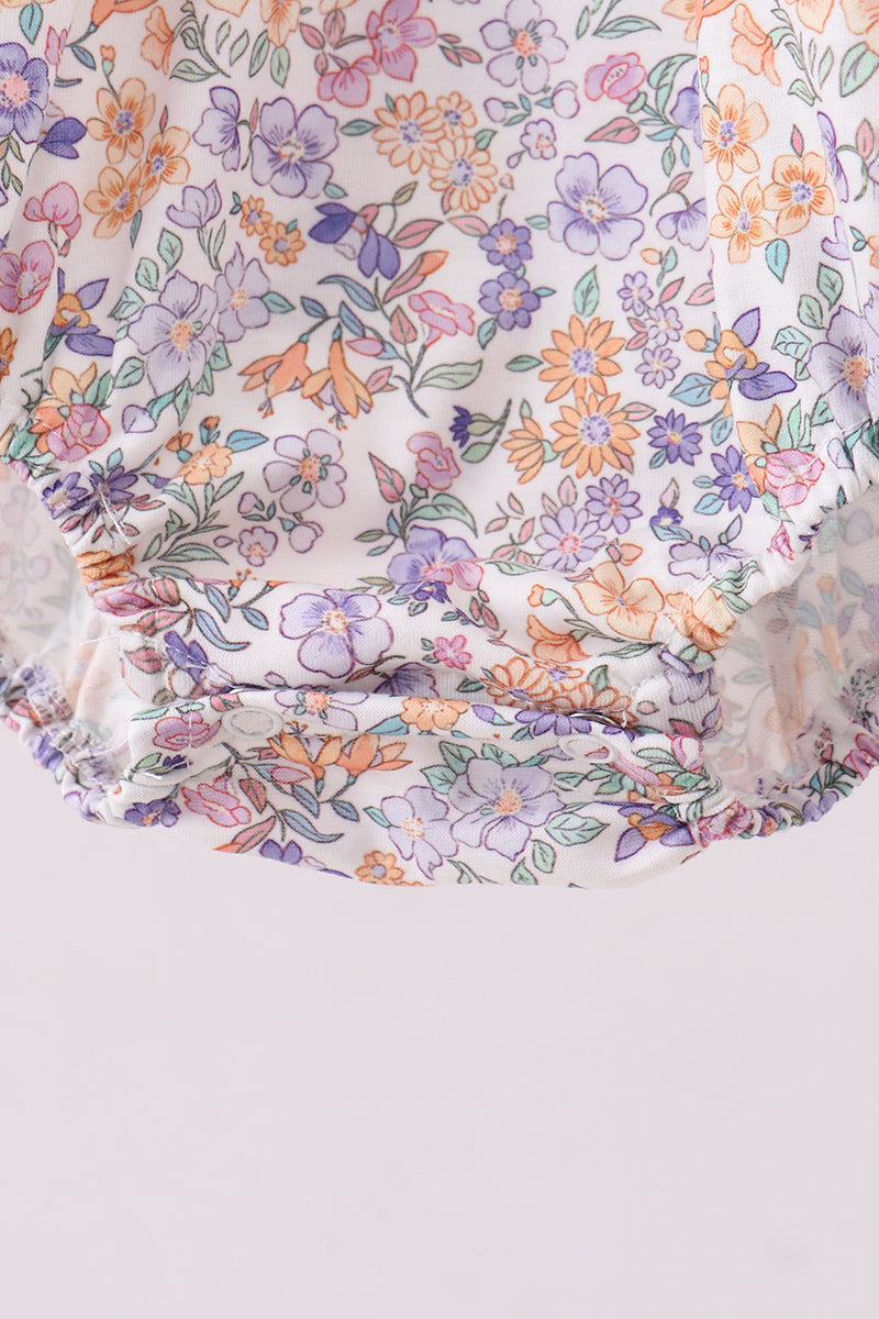 Purple floral lace bubble