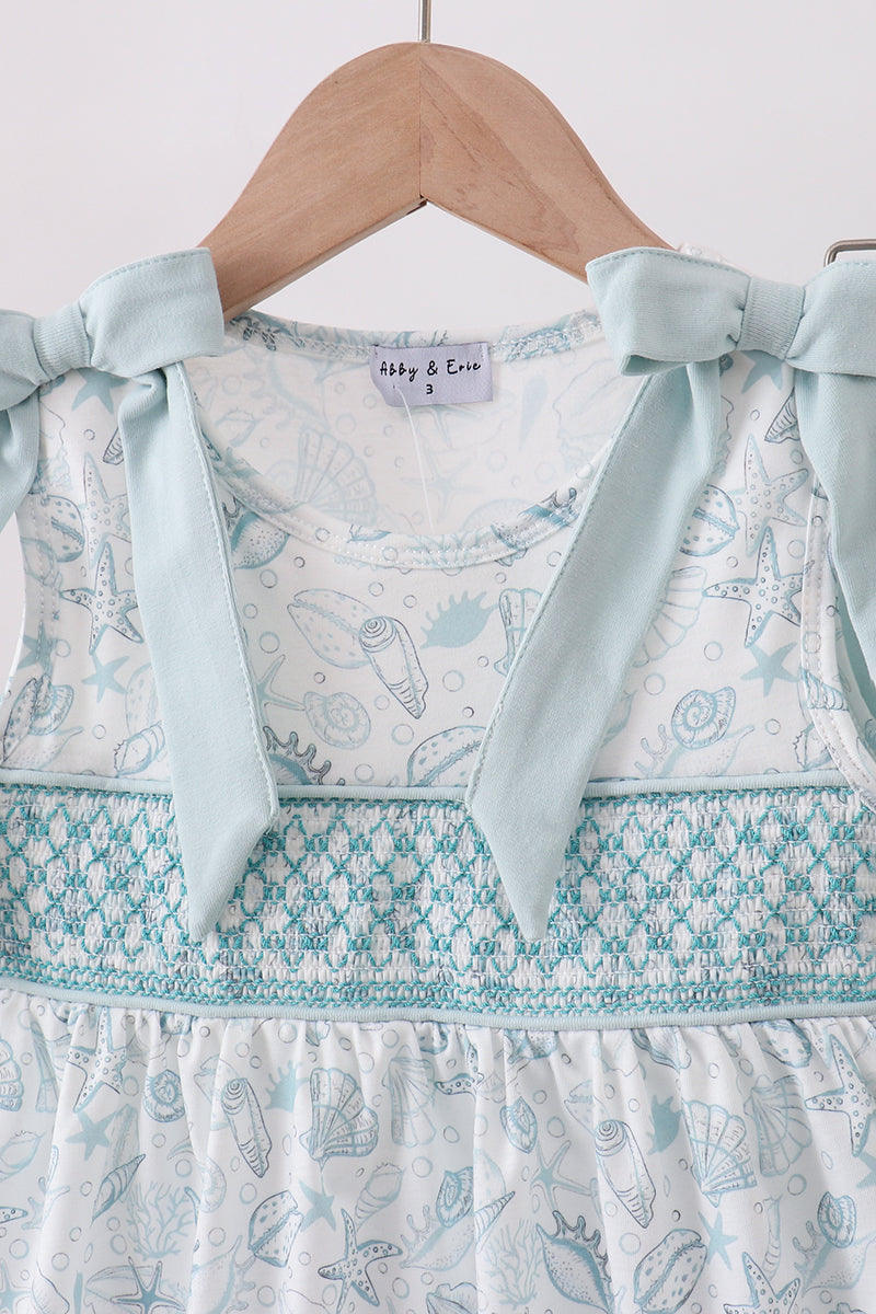 Sea shell ruffle shorts set