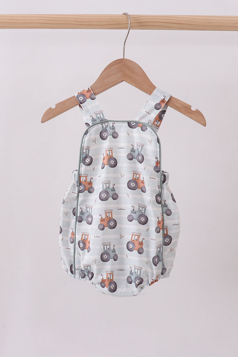 Blue tractor print bubble