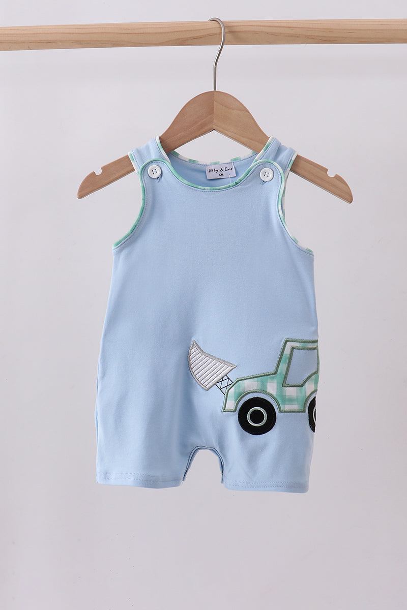 Blue engineering vehicle applique jonjon