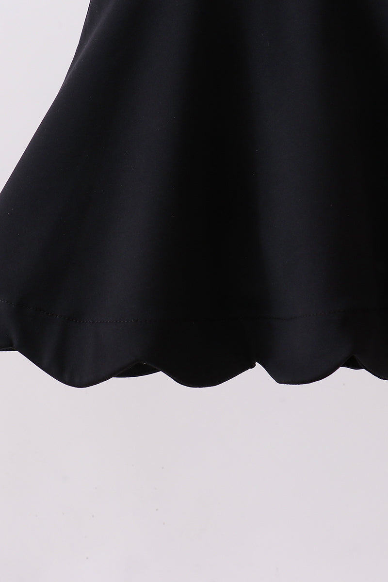 Black scalloped active mom&me dress