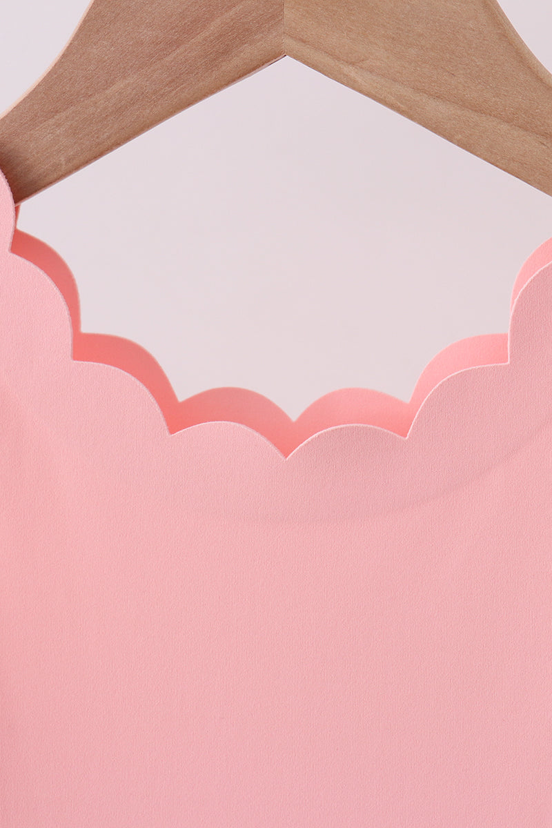 Pink scalloped active mom&me dress