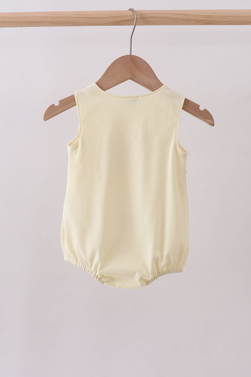 Yellow cross sheep embroidery bubble