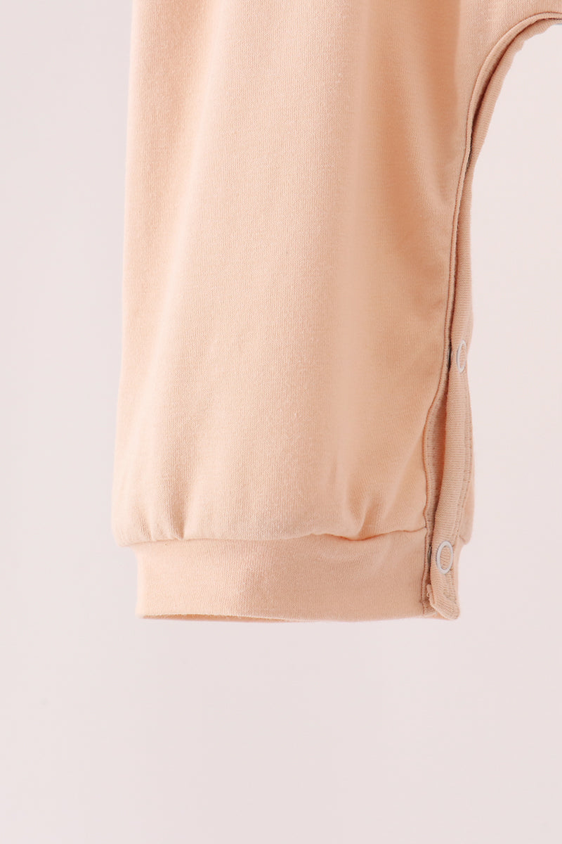Khaki pumpkin applique romper
