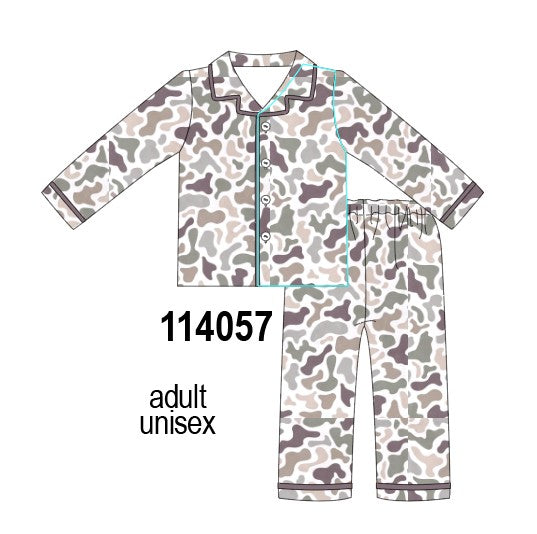 Camouflage bamboo mom pajama set