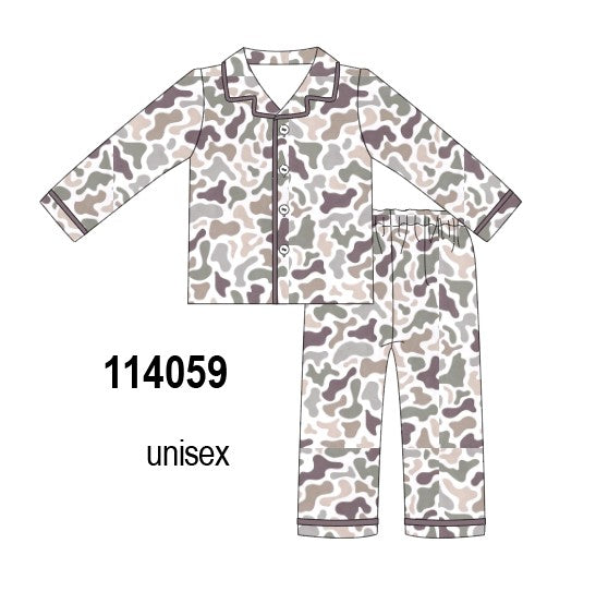 Camouflage bamboo pajama set