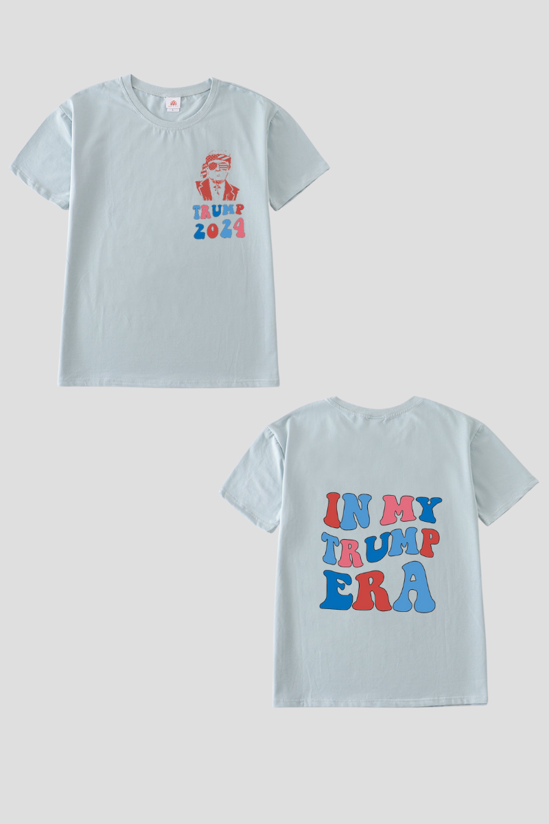 Blue Trump t-shirt Adult Kids and baby bubble