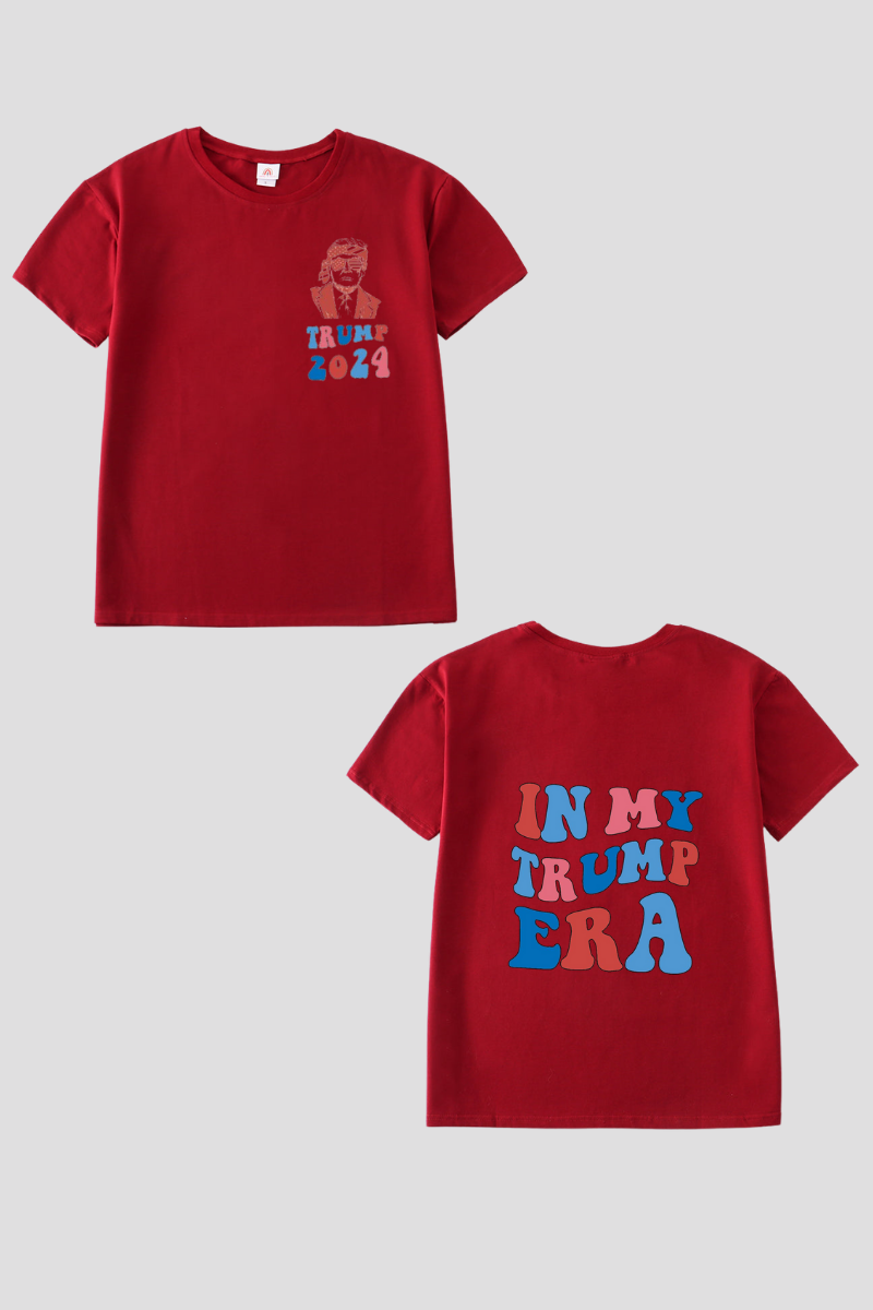 Maroon Trump t-shirt Adult Kids and baby bubble