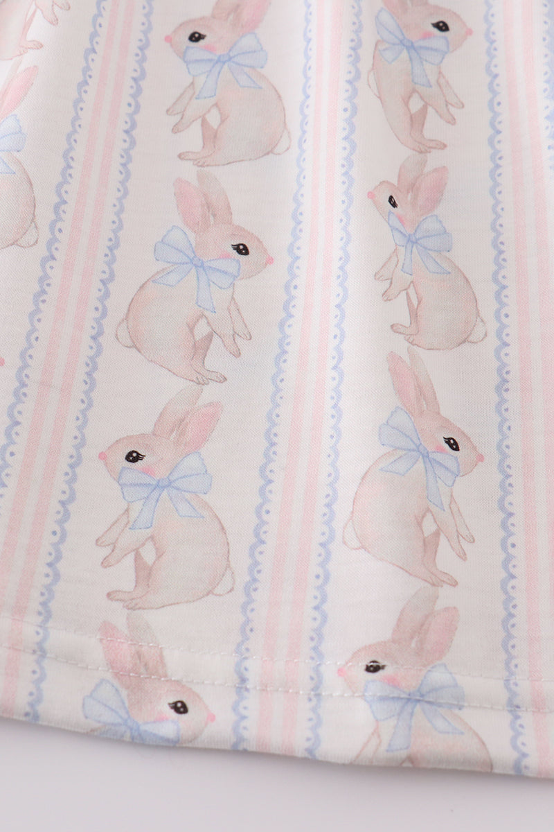 Blue bow bunny girl dress