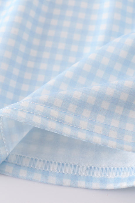 Gingham star embroidery set