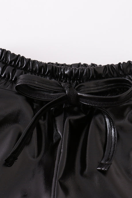 Black laser shorts
