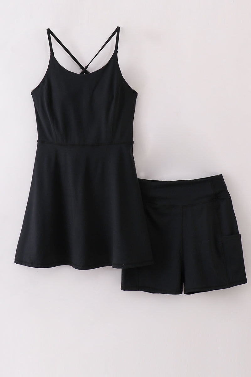 Black girl mom&me 2pc active dress