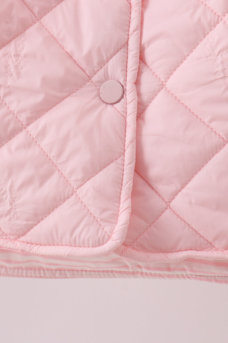 Pink quilted jacket