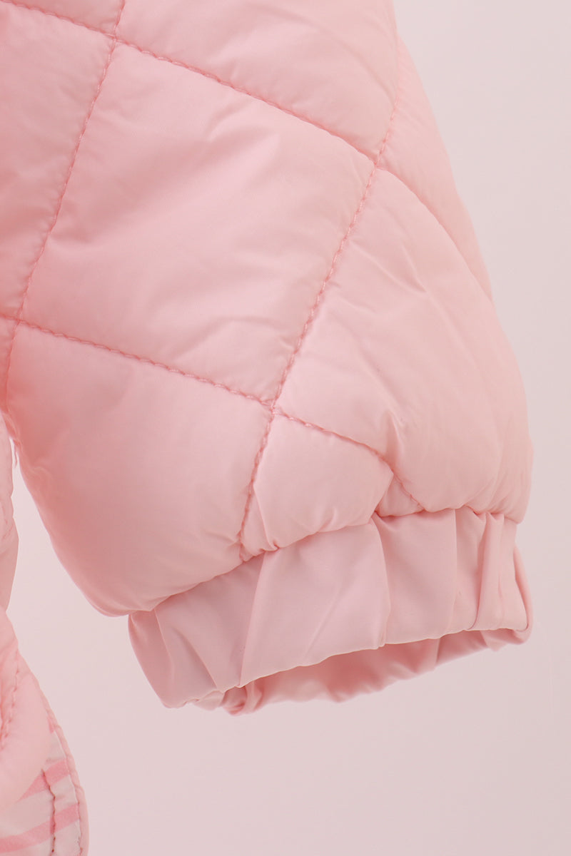 Pink quilted jacket