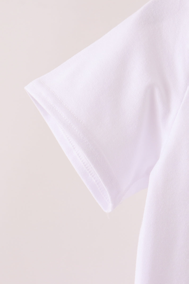 Blue pumpkin embroidery top