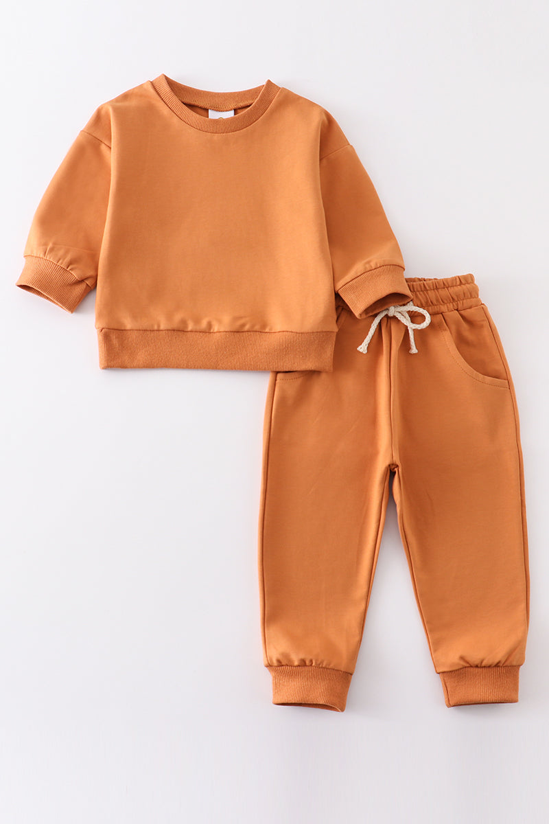 Brown sweatshirt and sweatpants set Clearance