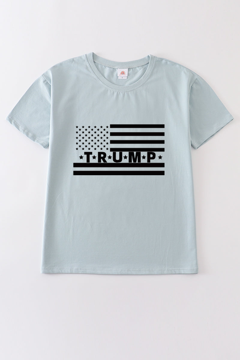 Blue Trump t-shirt Adult Kids and baby bubble