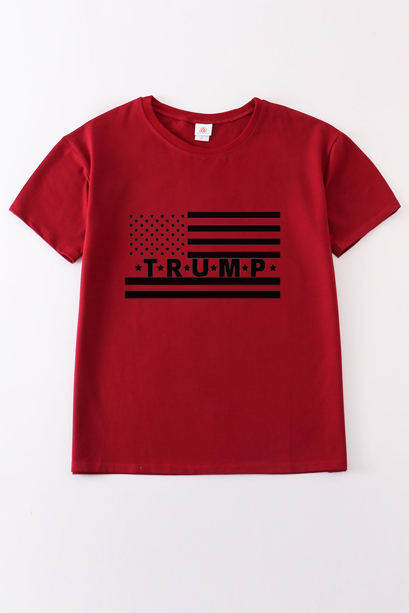 Maroon Trump t-shirt Adult Kids and baby bubble