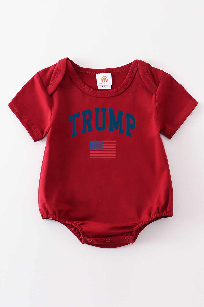 Maroon Trump t-shirt Adult Kids and baby bubble