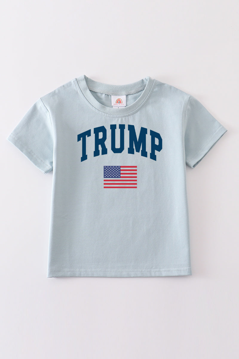 Blue Trump t-shirt Adult Kids and baby bubble