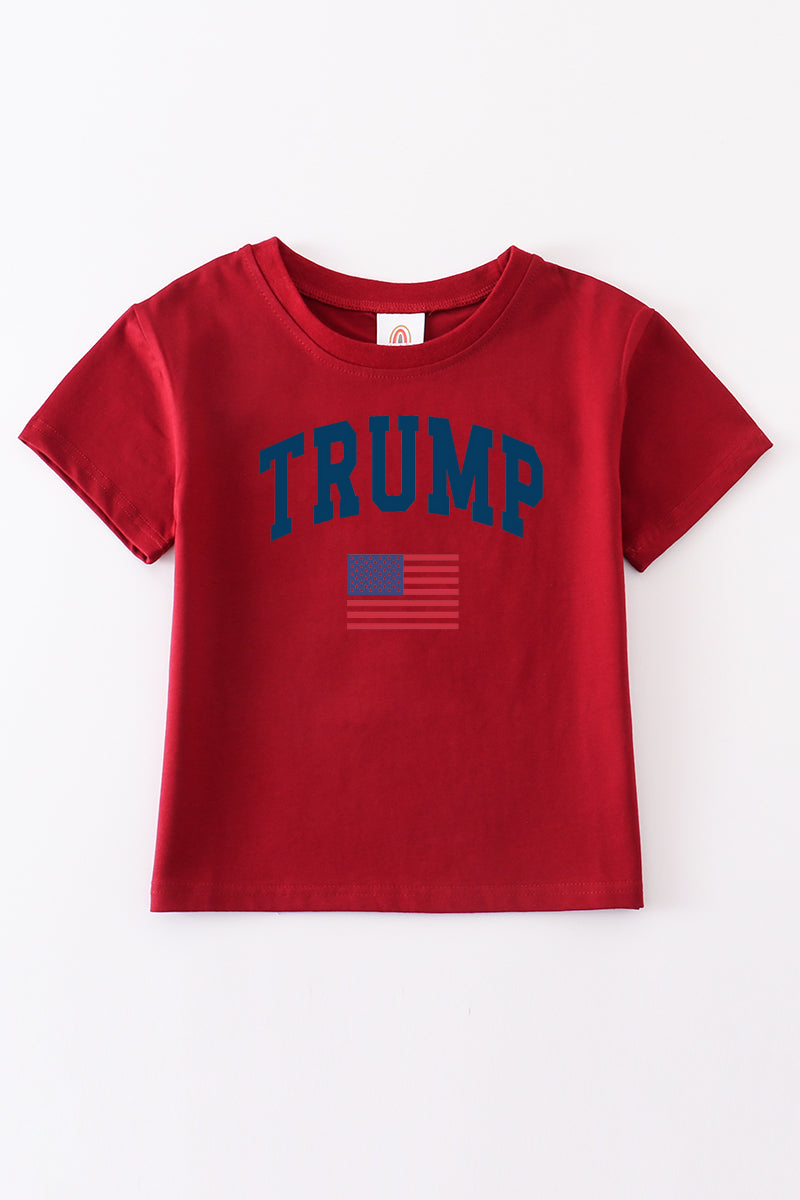 Maroon Trump t-shirt Adult Kids and baby bubble