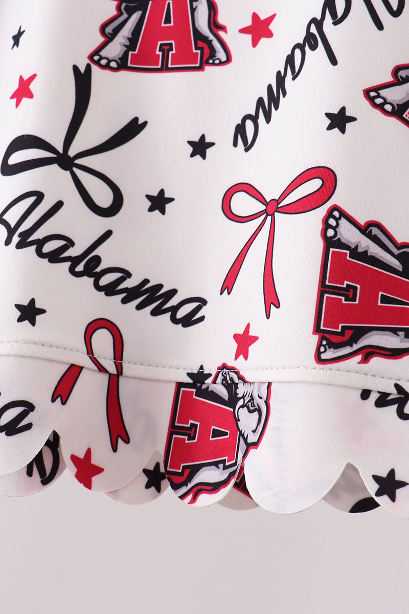 Alabama scalloped shorts set