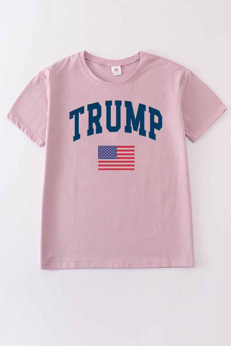 Purple Trump t-shirt Adult Kids and baby bubble