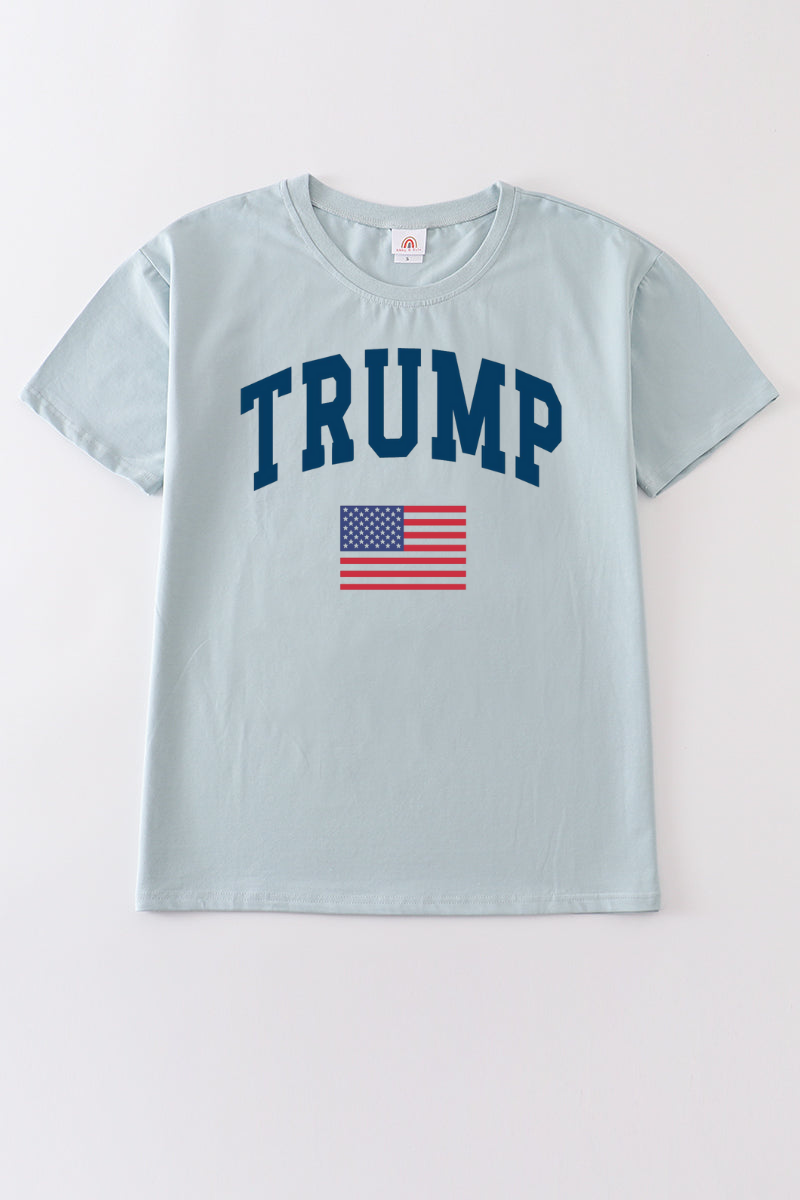 Blue Trump t-shirt Adult Kids and baby bubble