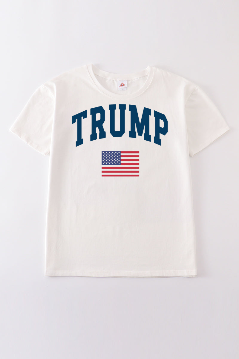 Cream Trump t-shirt Adult Kids and baby bubble