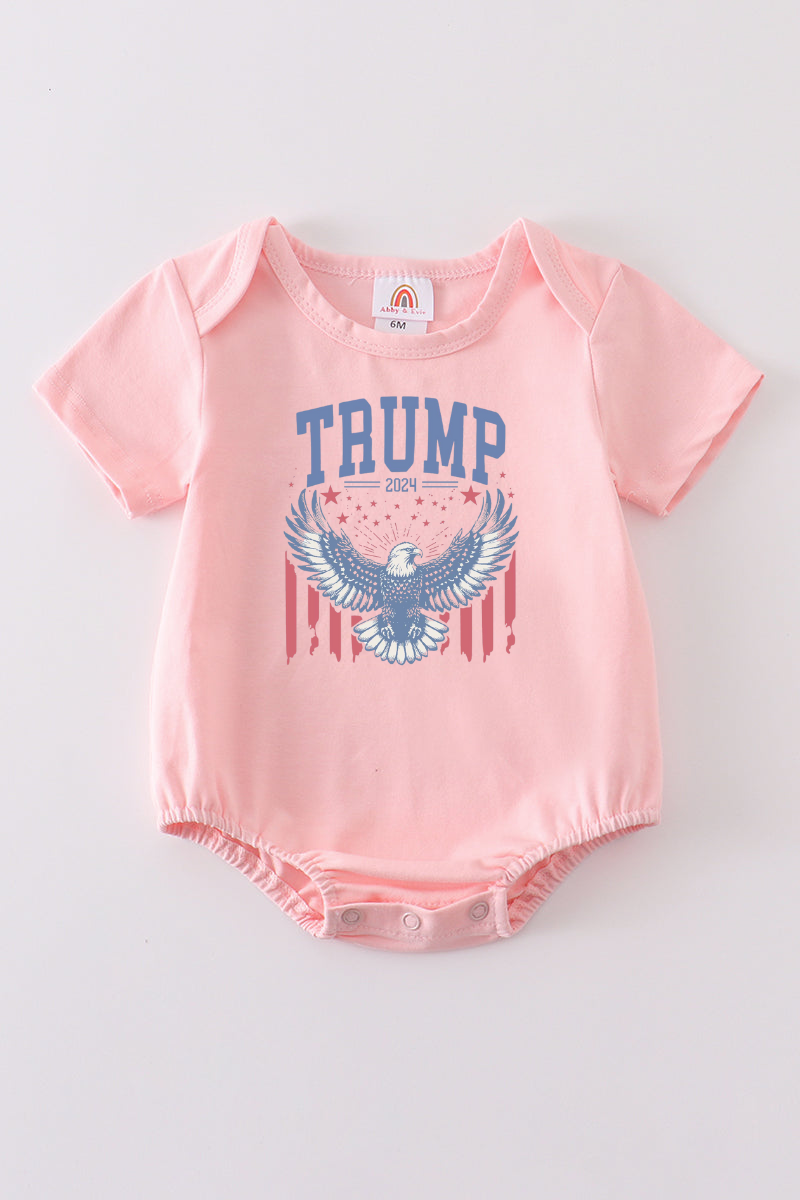 Pink Trump t-shirt Adult Kids and baby bubble