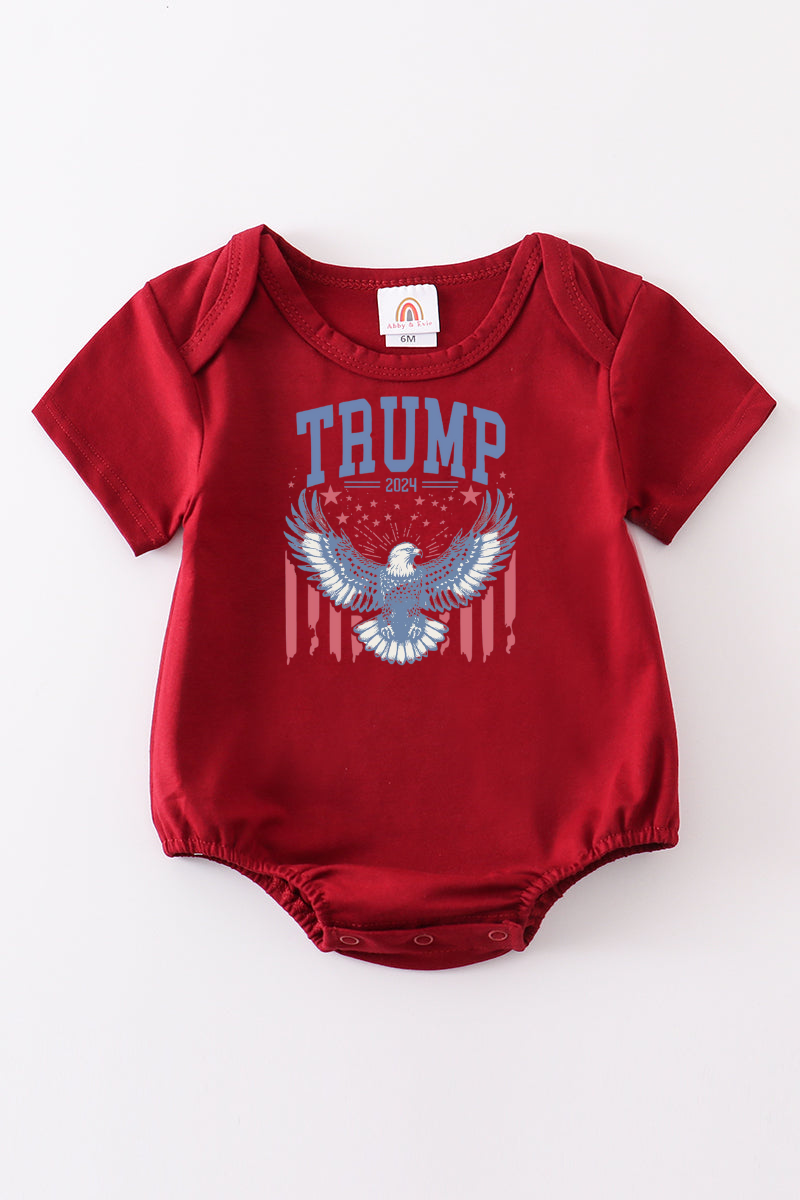 Maroon Trump t-shirt Adult Kids and baby bubble