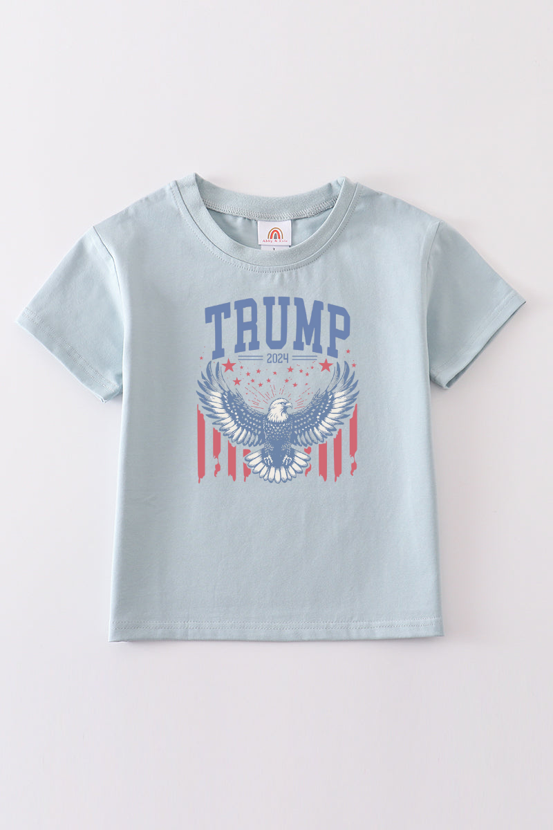 Blue Trump t-shirt Adult Kids and baby bubble