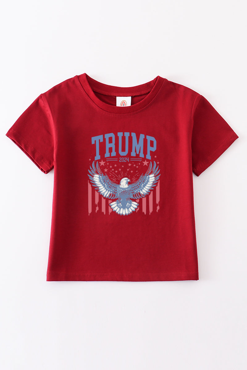 Maroon Trump t-shirt Adult Kids and baby bubble