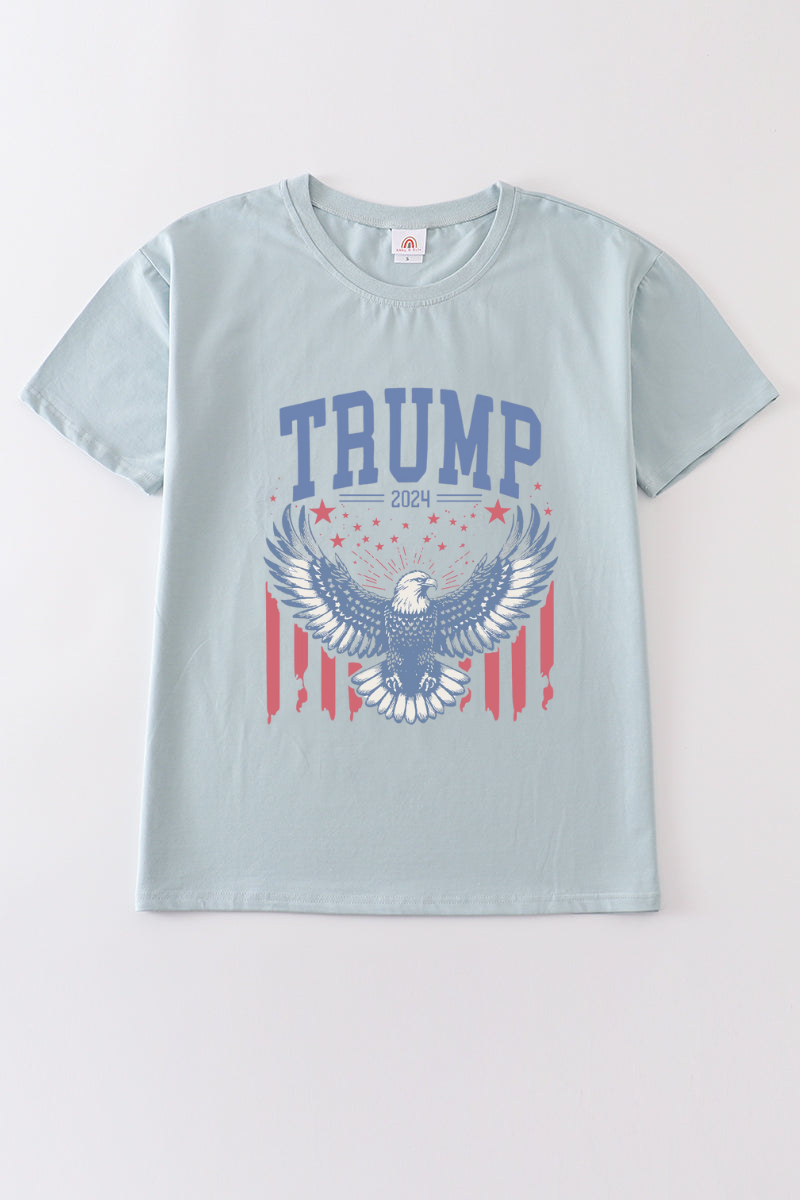 Blue Trump t-shirt Adult Kids and baby bubble