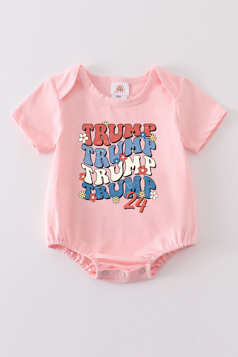 Pink Trump t-shirt Adult Kids and baby bubble