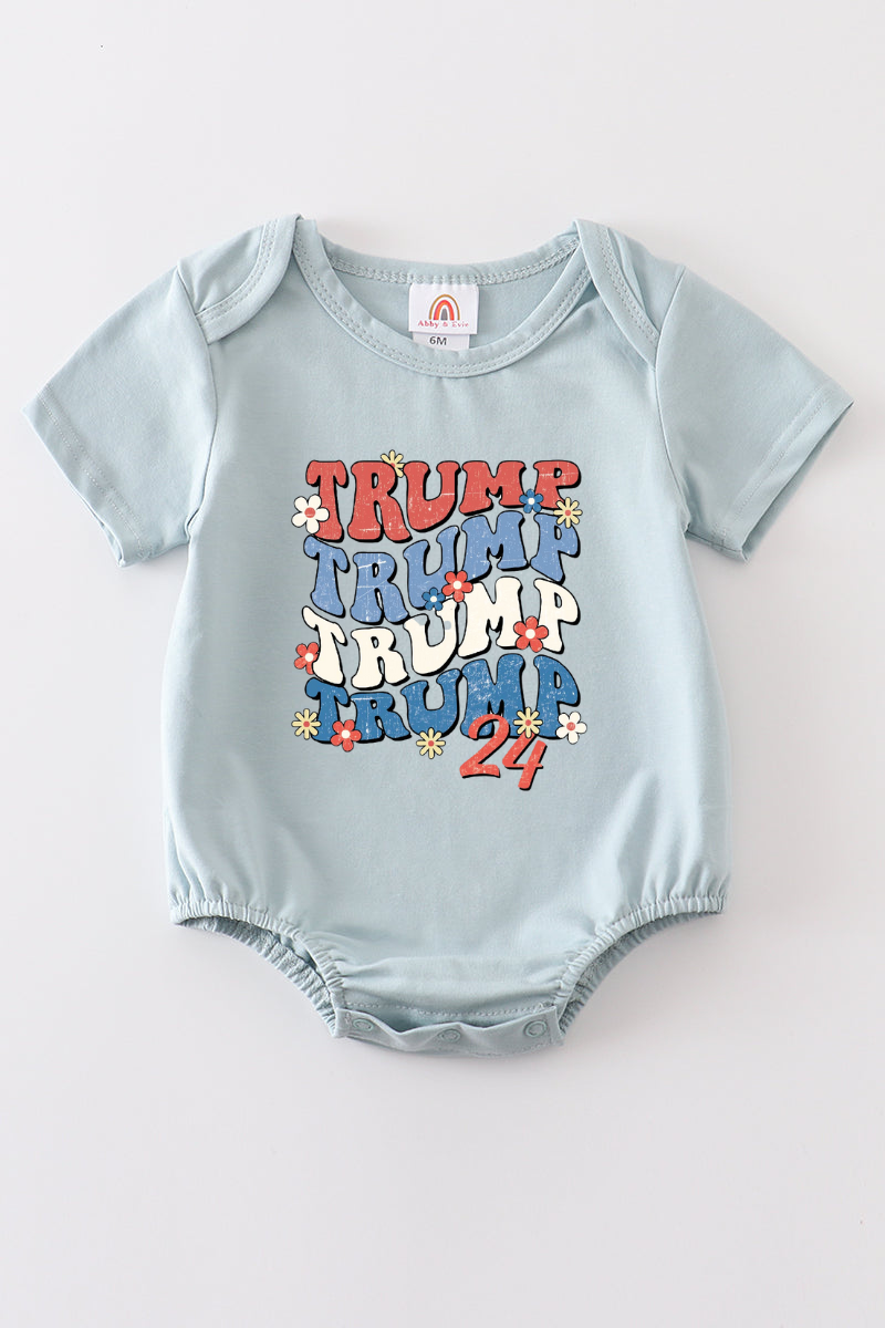 Blue Trump t-shirt Adult Kids and baby bubble