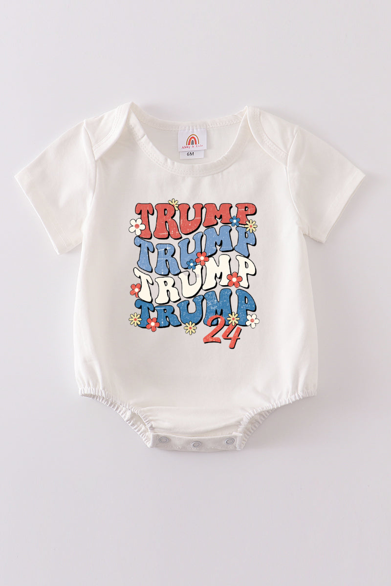 Cream Trump t-shirt Adult Kids and baby bubble
