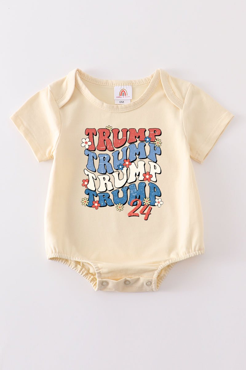 Beige Trump t-shirt Adult Kids and baby bubble
