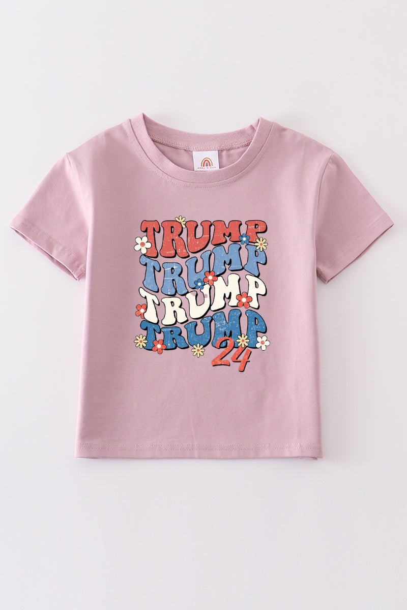 Purple Trump t-shirt Adult Kids and baby bubble