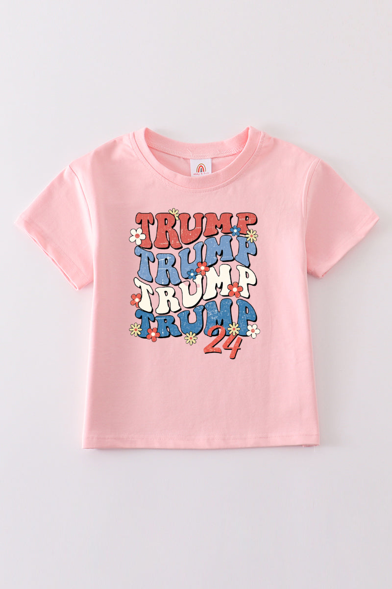 Pink Trump t-shirt Adult Kids and baby bubble