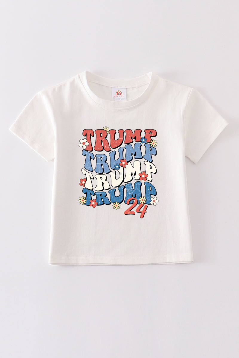 Cream Trump t-shirt Adult Kids and baby bubble