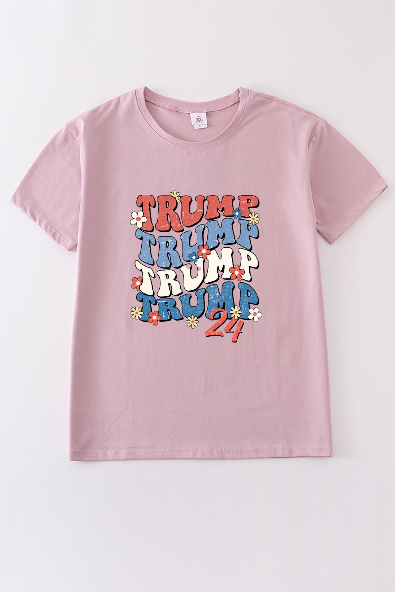 Purple Trump t-shirt Adult Kids and baby bubble