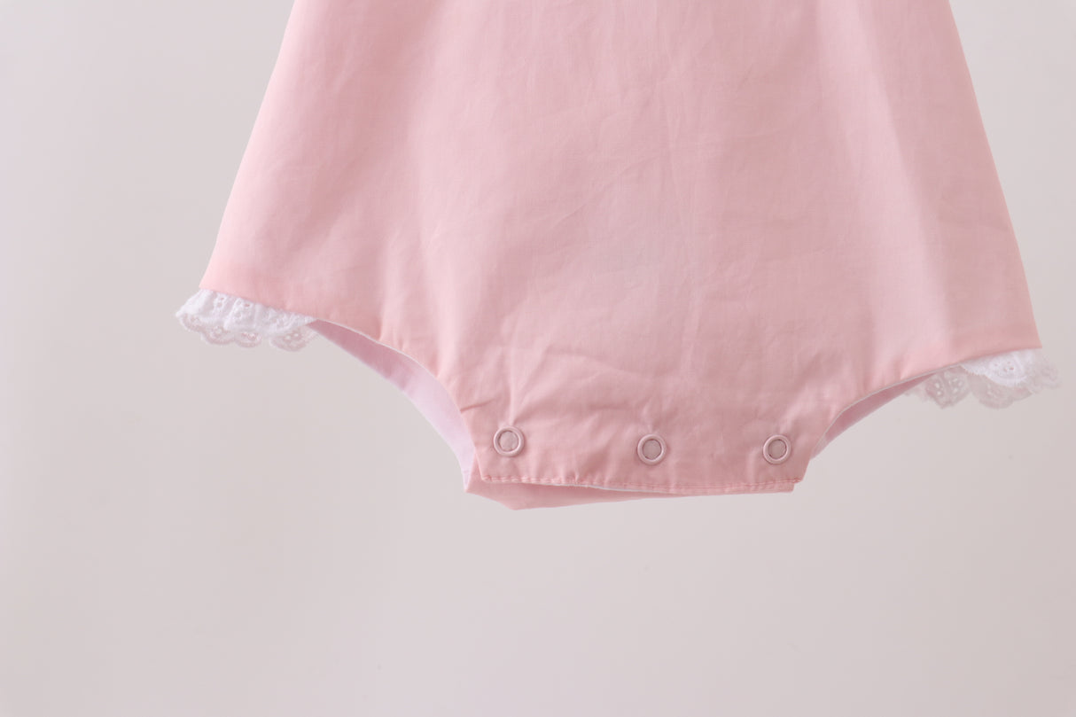 Pink ribbon ruffle bow bubble